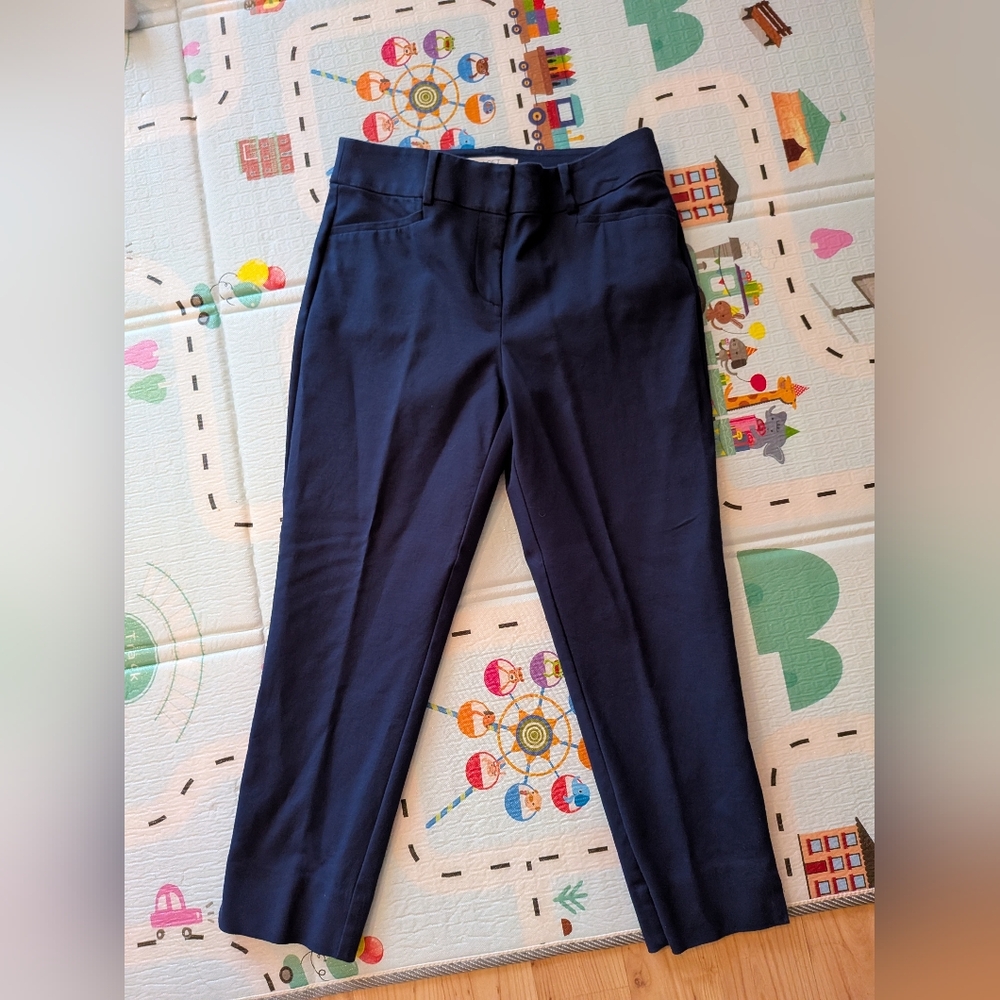 LOFT Navy Ankle Pants Julie size 4